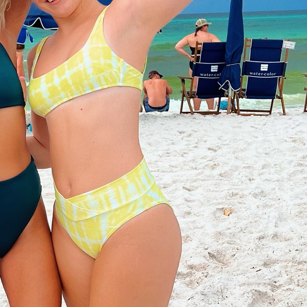 Tie Dye Yellow Aerie Bikini